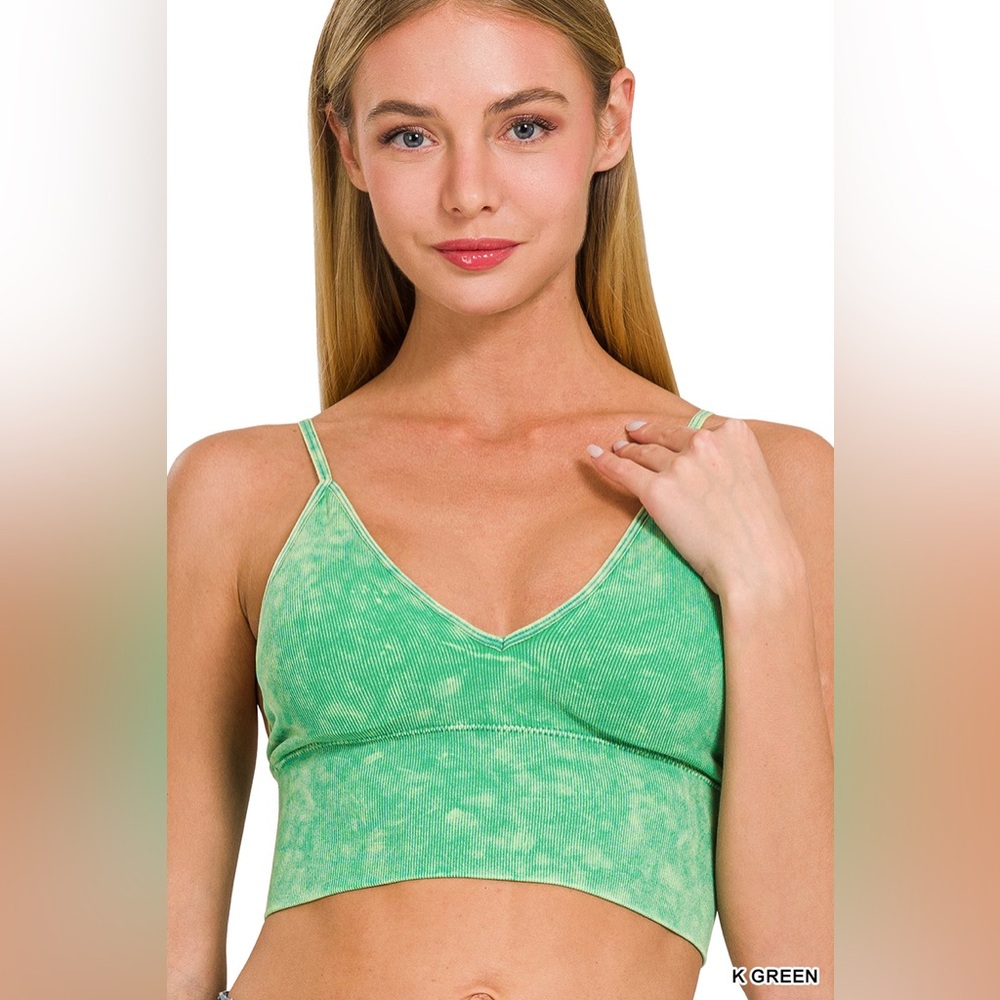 Green Tie-Dye Women's Bralette